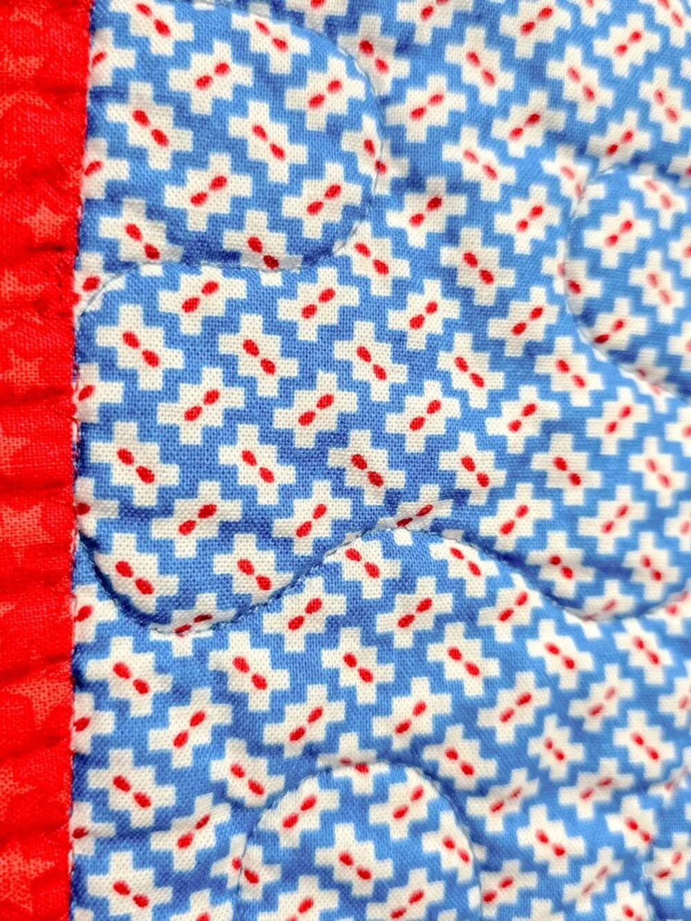 Retro Handmade Baby Quilt 36x45 | Clifford The Big Red Dog Crib Blanket